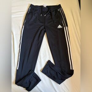 adidas Black Track Pants with White Stripes